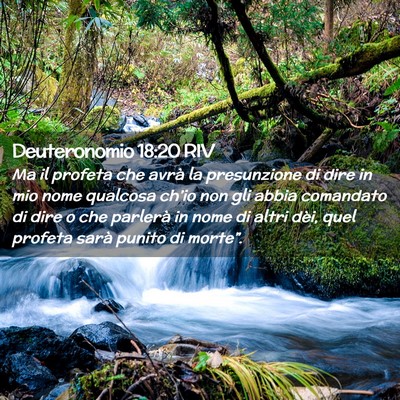 Picture 02 - Deuteronomio 18:20 RIV - Ma il profeta che avrà la presunzione di dire in - Bible Verse Picture