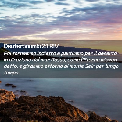 Picture 02 - Deuteronomio 2:1 RIV - Poi tornammo indietro e partimmo per il deserto - Bible Verse Picture