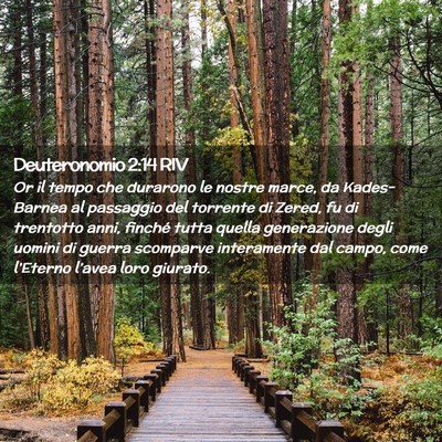 Picture 02 - Deuteronomio 2:14 RIV - Or il tempo che durarono le nostre marce, da - Bible Verse Picture