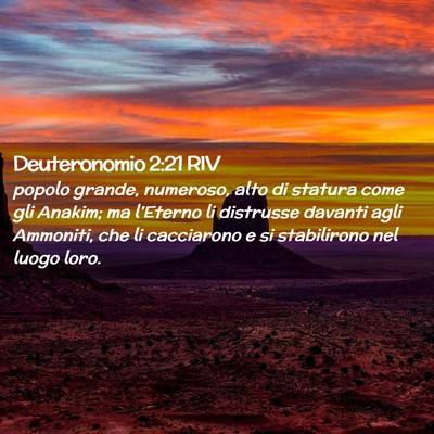 Picture 02 - Deuteronomio 2:21 RIV - popolo grande, numeroso, alto di statura come gli - Bible Verse Picture