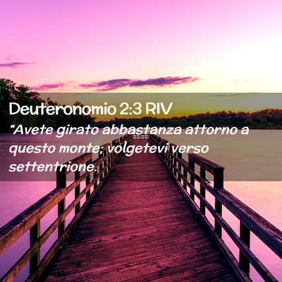 Picture 02 - Deuteronomio 2:3 RIV - “Avete girato abbastanza attorno a questo - Bible Verse Picture