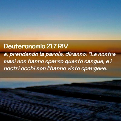 Picture 02 - Deuteronomio 21:7 RIV - e, prendendo la parola, diranno: “Le nostre - Bible Verse Picture