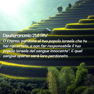 Picture 02 - Deuteronomio 21:8 RIV - O Eterno, perdona al tuo popolo Israele che tu - Bible Verse Picture