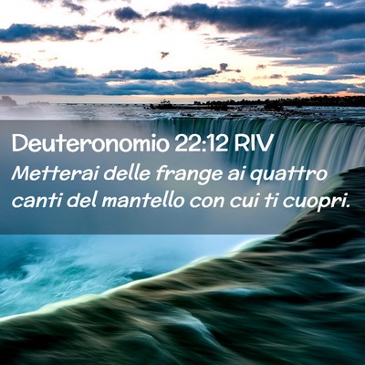 Picture 02 - Deuteronomio 22:12 RIV - Metterai delle frange ai quattro canti del - Bible Verse Picture
