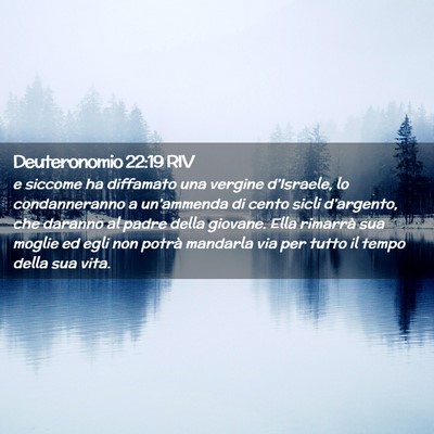 Picture 02 - Deuteronomio 22:19 RIV - e siccome ha diffamato una vergine d’Israele, - Bible Verse Picture