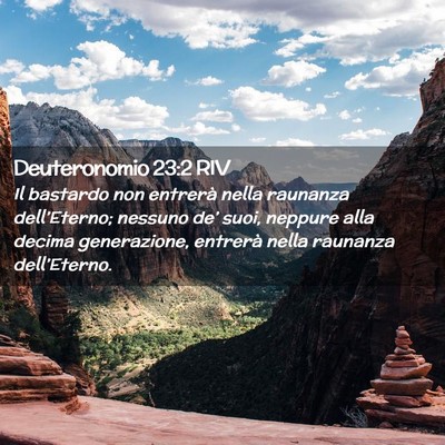 Picture 02 - Deuteronomio 23:2 RIV - Il bastardo non entrerà nella raunanza - Bible Verse Picture