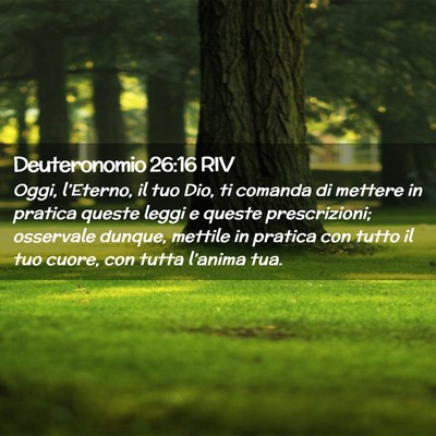 Picture 02 - Deuteronomio 26:16 RIV - Oggi, l’Eterno, il tuo Dio, ti comanda di - Bible Verse Picture