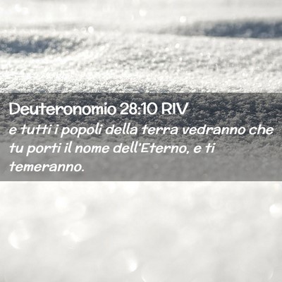 Picture 02 - Deuteronomio 28:10 RIV - e tutti i popoli della terra vedranno che tu - Bible Verse Picture