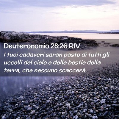 Picture 02 - Deuteronomio 28:26 RIV - I tuoi cadaveri saran pasto di tutti gli uccelli - Bible Verse Picture