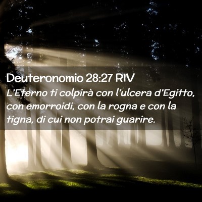 Picture 02 - Deuteronomio 28:27 RIV - L’Eterno ti colpirà con l’ulcera d’Egitto, - Bible Verse Picture