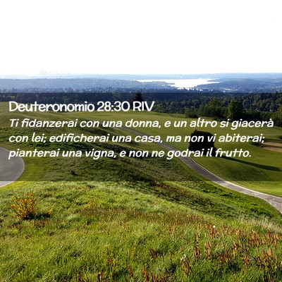 Picture 02 - Deuteronomio 28:30 RIV - Ti fidanzerai con una donna, e un altro si - Bible Verse Picture