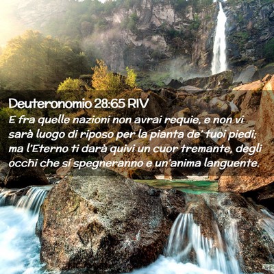 Picture 02 - Deuteronomio 28:65 RIV - E fra quelle nazioni non avrai requie, e non vi - Bible Verse Picture