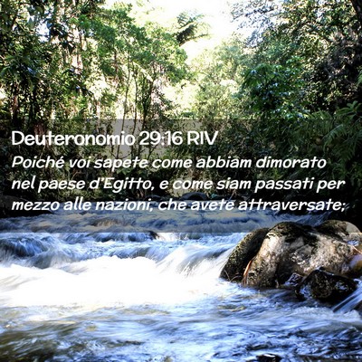 Picture 02 - Deuteronomio 29:16 RIV - Poiché voi sapete come abbiam dimorato nel paese - Bible Verse Picture