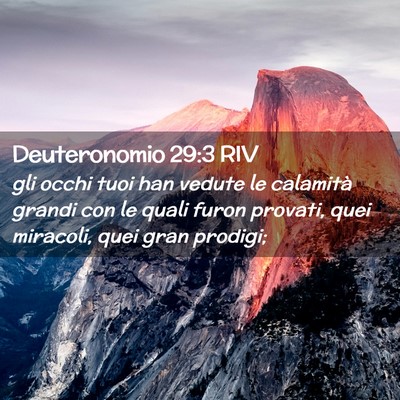 Picture 02 - Deuteronomio 29:3 RIV - gli occhi tuoi han vedute le calamità grandi con - Bible Verse Picture