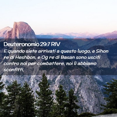 Picture 02 - Deuteronomio 29:7 RIV - E quando siete arrivati a questo luogo, e Sihon - Bible Verse Picture