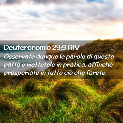 Picture 02 - Deuteronomio 29:9 RIV - Osservate dunque le parole di questo patto e - Bible Verse Picture