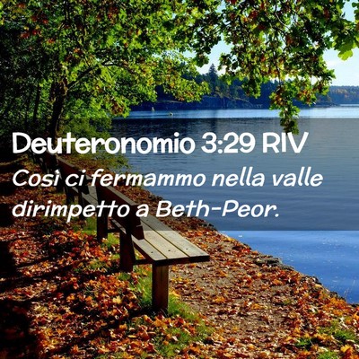 Picture 02 - Deuteronomio 3:29 RIV - Così ci fermammo nella valle dirimpetto a - Bible Verse Picture