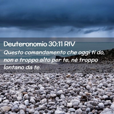 Picture 02 - Deuteronomio 30:11 RIV - Questo comandamento che oggi ti do, non e troppo - Bible Verse Picture