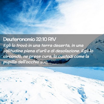 Picture 02 - Deuteronomio 32:10 RIV - Egli lo trovò in una terra deserta, in una - Bible Verse Picture