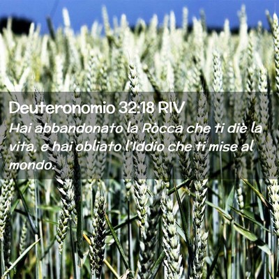 Picture 02 - Deuteronomio 32:18 RIV - Hai abbandonato la Ròcca che ti diè la vita, e - Bible Verse Picture
