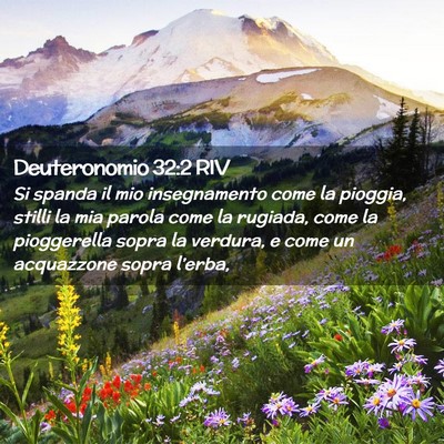 Picture 02 - Deuteronomio 32:2 RIV - Si spanda il mio insegnamento come la pioggia, - Bible Verse Picture