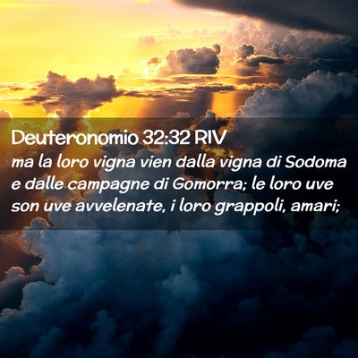 Picture 02 - Deuteronomio 32:32 RIV - ma la loro vigna vien dalla vigna di Sodoma e - Bible Verse Picture
