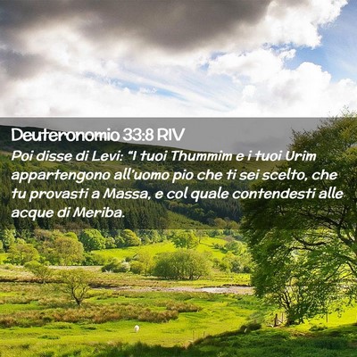 Picture 02 - Deuteronomio 33:8 RIV - Poi disse di Levi: “I tuoi Thummim e i tuoi - Bible Verse Picture