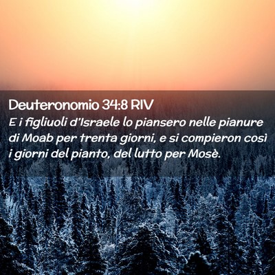 Picture 02 - Deuteronomio 34:8 RIV - E i figliuoli d’Israele lo piansero nelle - Bible Verse Picture