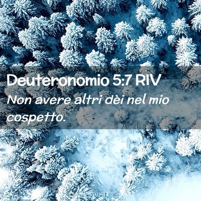 Picture 02 - Deuteronomio 5:7 RIV - Non avere altri dèi nel mio - Bible Verse Picture