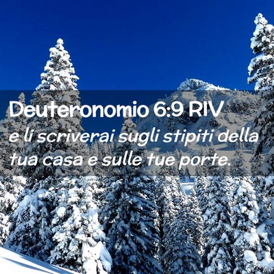 Picture 02 - Deuteronomio 6:9 RIV - e li scriverai sugli stipiti della tua casa e - Bible Verse Picture