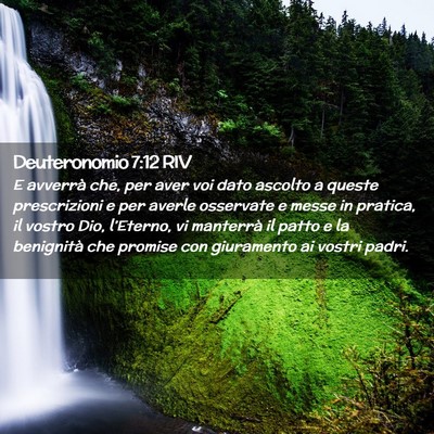 Picture 02 - Deuteronomio 7:12 RIV - E avverrà che, per aver voi dato ascolto a - Bible Verse Picture