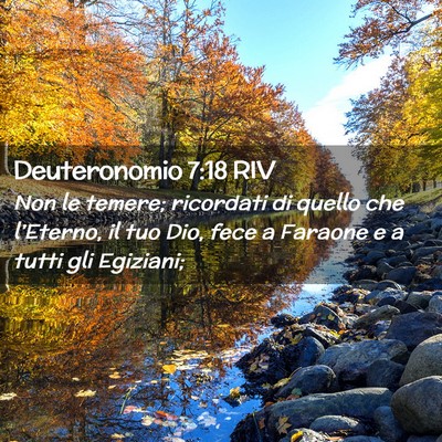 Picture 02 - Deuteronomio 7:18 RIV - Non le temere; ricordati di quello che - Bible Verse Picture