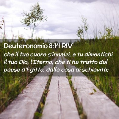 Picture 02 - Deuteronomio 8:14 RIV - che il tuo cuore s’innalzi, e tu dimentichi il - Bible Verse Picture