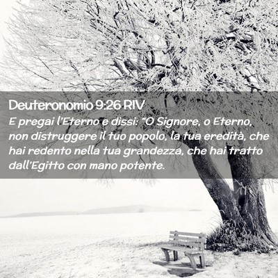 Picture 02 - Deuteronomio 9:26 RIV - E pregai l’Eterno e dissi: “O Signore, o - Bible Verse Picture