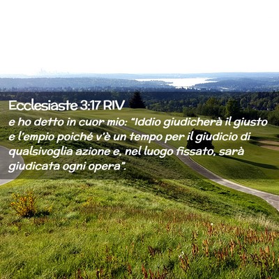 Picture 02 - Ecclesiaste 3:17 RIV - e ho detto in cuor mio: “Iddio giudicherà il - Bible Verse Picture