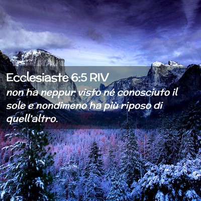 Picture 02 - Ecclesiaste 6:5 RIV - non ha neppur visto né conosciuto il sole e - Bible Verse Picture