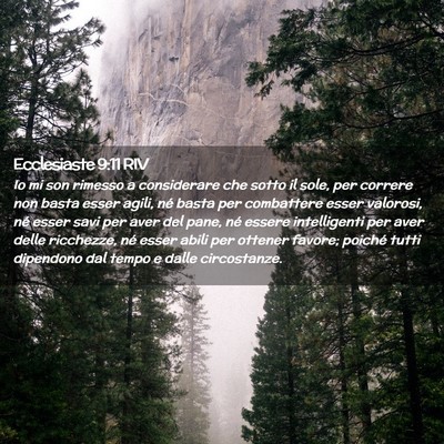Picture 02 - Ecclesiaste 9:11 RIV - Io mi son rimesso a considerare che sotto il - Bible Verse Picture