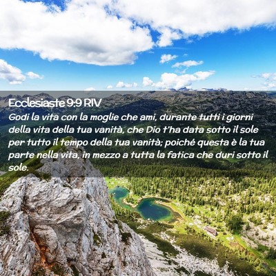 Picture 02 - Ecclesiaste 9:9 RIV - Godi la vita con la moglie che ami, durante tutti - Bible Verse Picture