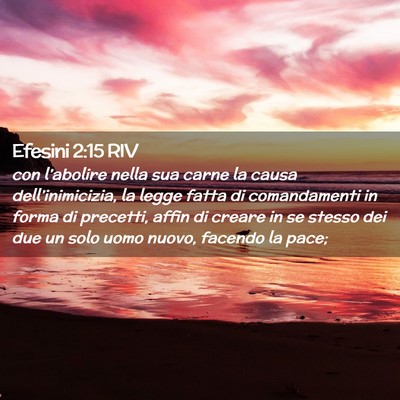 Picture 02 - Efesini 2:15 RIV - con l’abolire nella sua carne la causa - Bible Verse Picture