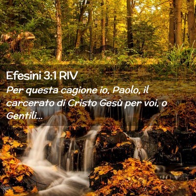 Picture 02 - Efesini 3:1 RIV - Per questa cagione io, Paolo, il carcerato di - Bible Verse Picture