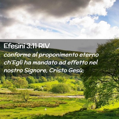 Picture 02 - Efesini 3:11 RIV - conforme al proponimento eterno ch’Egli ha - Bible Verse Picture
