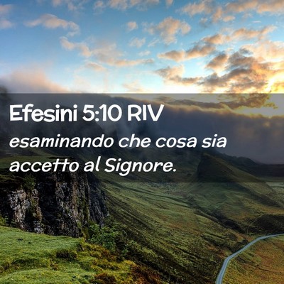 Picture 02 - Efesini 5:10 RIV - esaminando che cosa sia accetto al - Bible Verse Picture