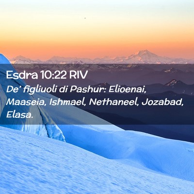 Picture 02 - Esdra 10:22 RIV - De’ figliuoli di Pashur: Elioenai, Maaseia, - Bible Verse Picture