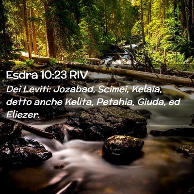 Picture 02 - Esdra 10:23 RIV - Dei Leviti: Jozabad, Scimei, Kelaia, detto anche - Bible Verse Picture