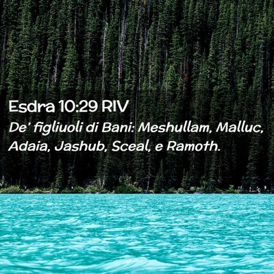 Picture 02 - Esdra 10:29 RIV - De’ figliuoli di Bani: Meshullam, Malluc, - Bible Verse Picture