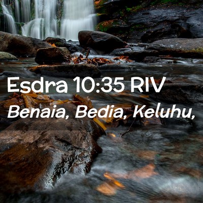 Picture 02 - Esdra 10:35 RIV - Benaia, Bedia, - Bible Verse Picture