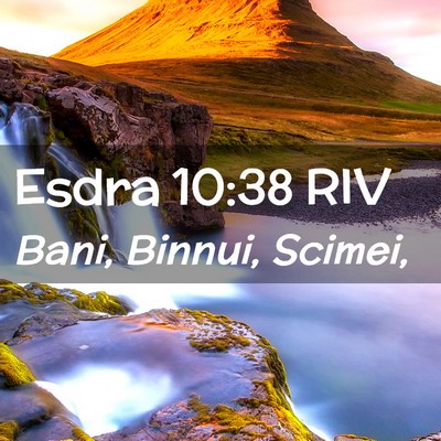 Picture 02 - Esdra 10:38 RIV - Bani, Binnui, - Bible Verse Picture