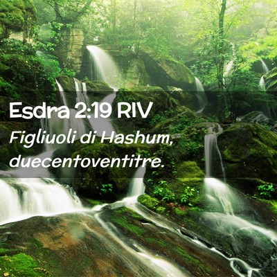 Picture 02 - Esdra 2:19 RIV - Figliuoli di Hashum, - Bible Verse Picture