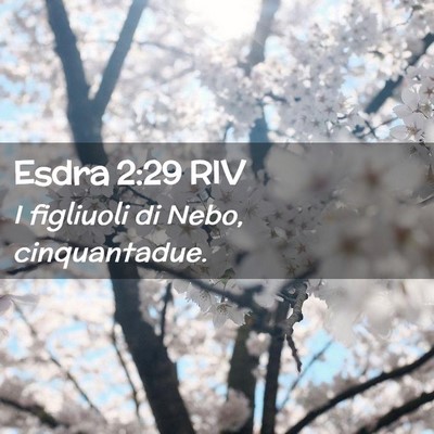 Picture 02 - Esdra 2:29 RIV - I figliuoli di Nebo, - Bible Verse Picture