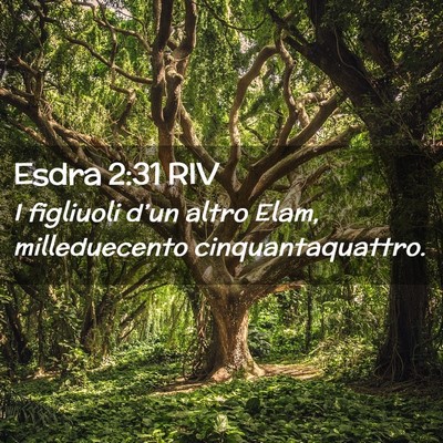Picture 02 - Esdra 2:31 RIV - I figliuoli d’un altro Elam, milleduecento - Bible Verse Picture